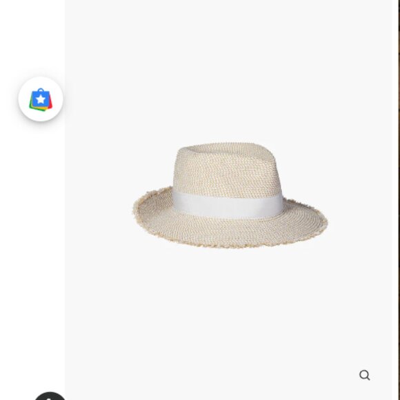 NWT Eric Javits Fringe Pinch Straw Fedora Hat Packable Women’s - Picture 4 of 8